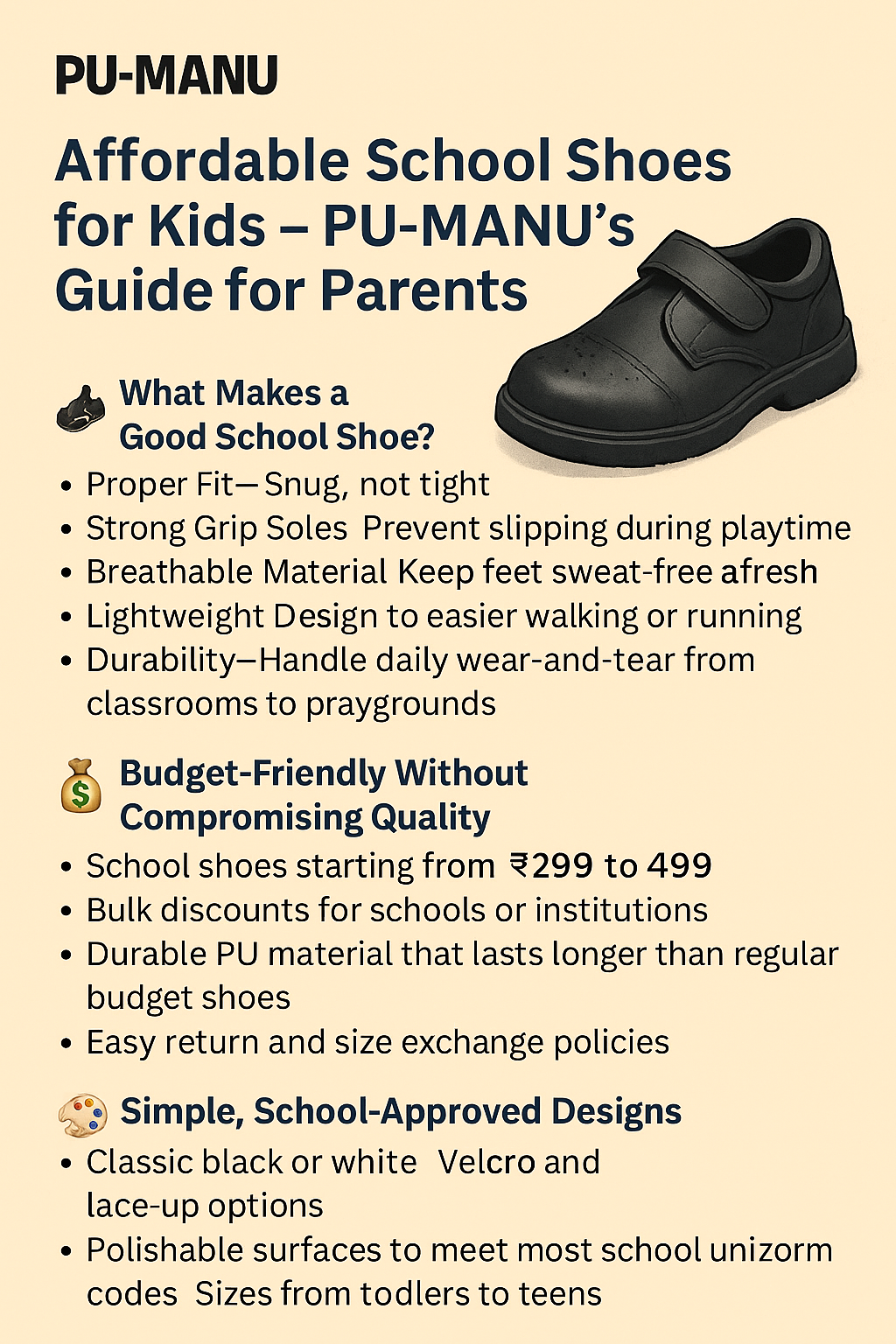 Affordable School Shoes for Kids – PU-MANU’s Guide for Parents